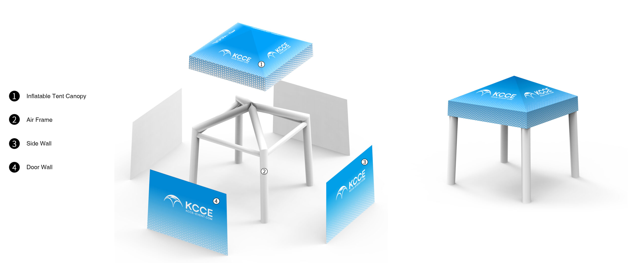 AII dome inflatable tent Exploded view20251124