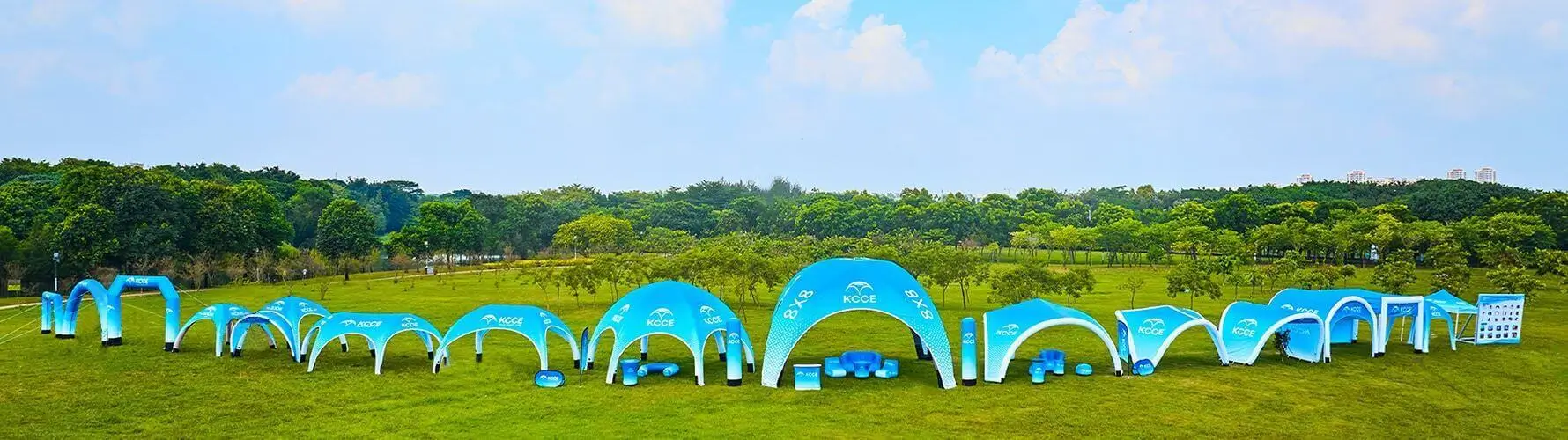 KCCE custom inflatable event tent used for outdoor events and brand marketing