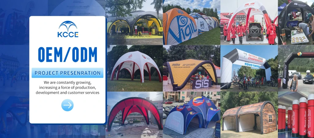 KCCE Custom Event Tent Products Collection - Dome Tents, Spider Tents, Air Tents