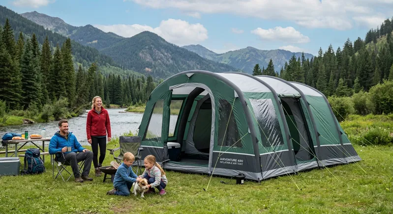 tenda pneumatica con tettoia
