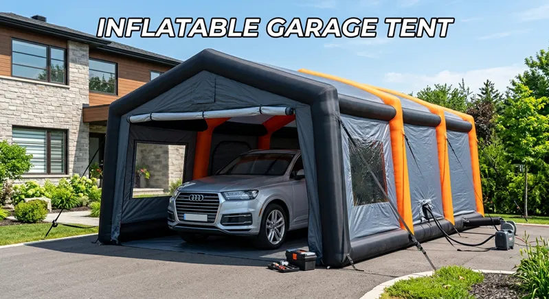 tenda pneumatica con tettoia