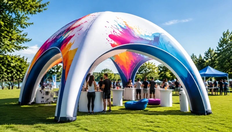 Inflatable Printed Tents